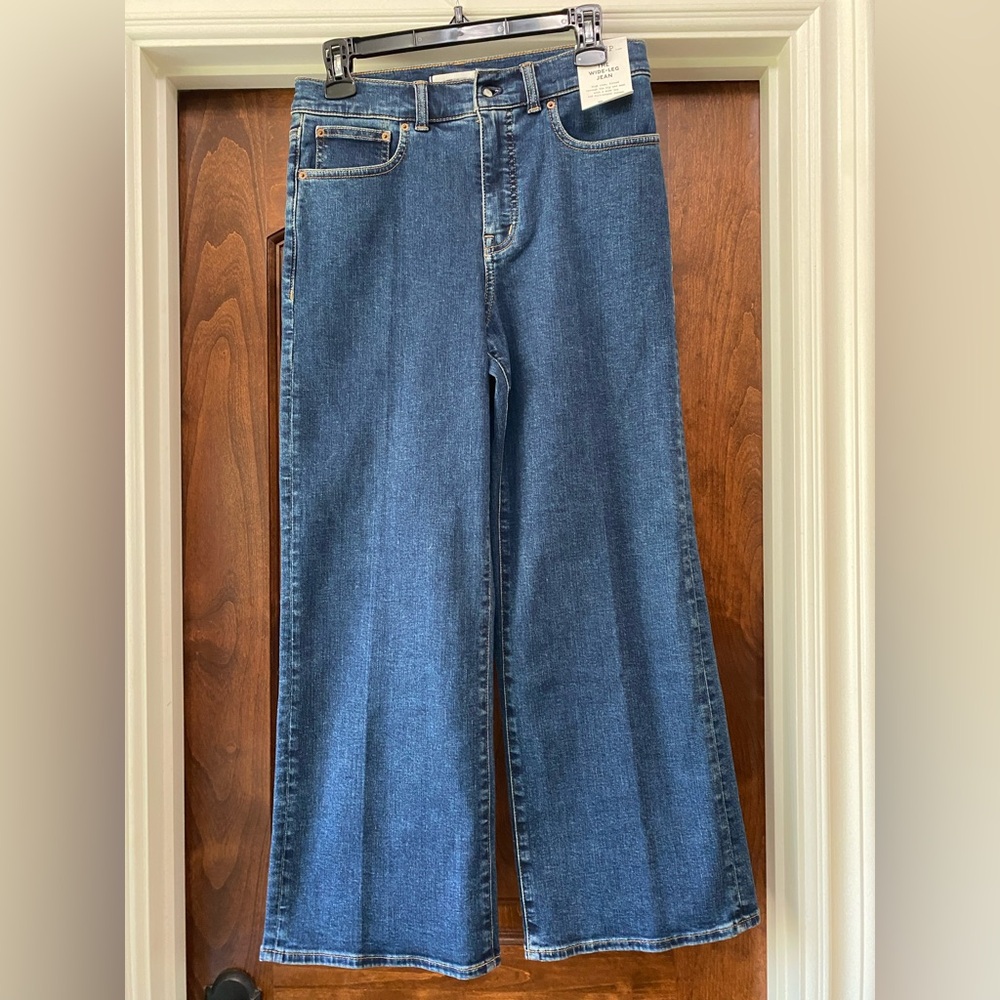 Madewell Women's The Petite Wide-Leg Jean 28P NWT with defect MSRP $148